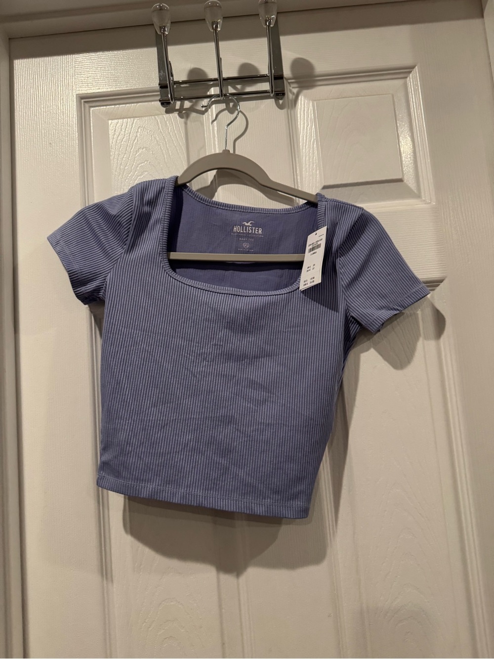 Hollister Ribbed Square-Neck Crop Top - Picture 2 of 4